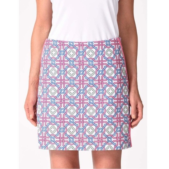 GOLFTINI • Candy Land Patterned Golf Skort Size 4 Long Batik Geometric - Picture 14 of 15